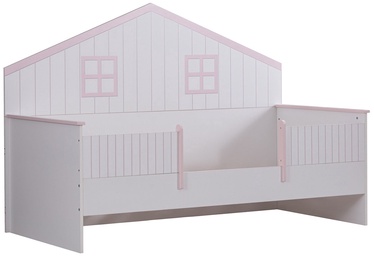 Детская кровать Kalune Design Bruksel P-My, белый/розовый, 100 x 200 см