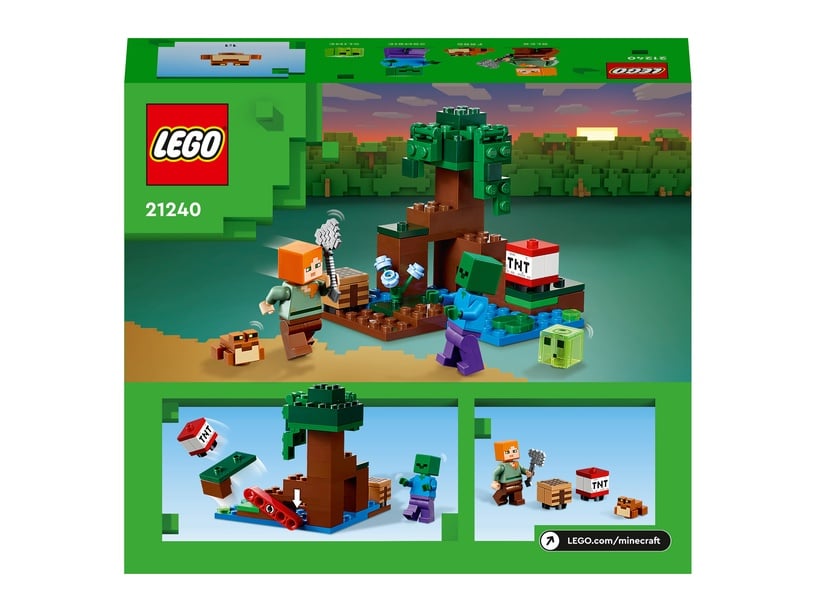 Konstruktors LEGO® Minecraft® Piedzīvojums purvā 21240, 65 gab.
