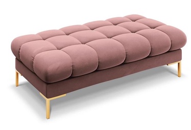 Пуф Micadoni Home Mamaia Velvet, золотой/розовый, 133 см x 62 см x 41 см