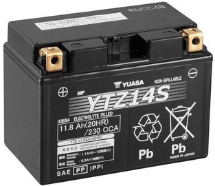 Akumulators Yuasa YTZ14S, 12 V, 11.8 Ah, 230 A