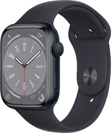 Viedais pulkstenis Apple Watch Series 8 GPS 45mm Aluminum, melna