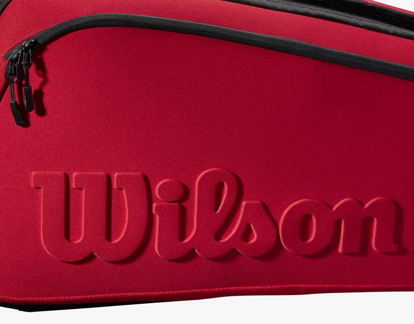 Sporta soma Wilson Super Tour Clash 9 PK, melna/sarkana, 33 cm x 73.5 cm x 33 cm