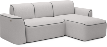 Stūra dīvāns Ume, pelēka, 190 x 287 cm x 88 cm