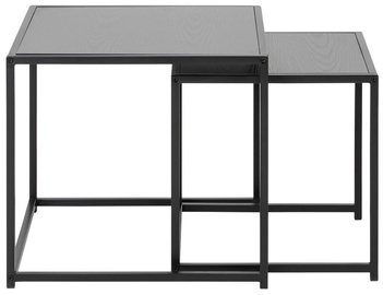 Kafijas galdiņš Actona Seaford 62325, melna, 500 mm x 500 mm x 450 mm