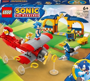 Конструктор LEGO® Sonic the Hedgehog™ Мастерская Тейлза и Самолет Торнадо 76991, 376 шт.