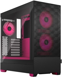 Корпус компьютера Fractal Design Pop Air RGB TG Clear Tint, черный/фуксия (magenta)