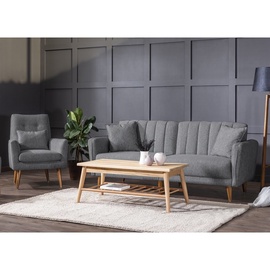 Dīvāns Hanah Home Aqua Set, tumši pelēka, 82 x 210 x 85 cm