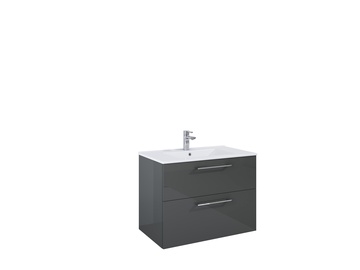 Шкафчик для ванной с раковиной Masterjero Ekoline 168730, серый, 46.5 x 81.3 см x 61.1 см