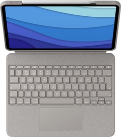 Клавиатура Logitech Combo Combo Touch EN, песочный, беспроводная
