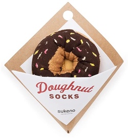 Zeķes Sukeno Doughnut Socks Fudge Sprinkles, brūna/dzeltena/rozā, 2 gab.