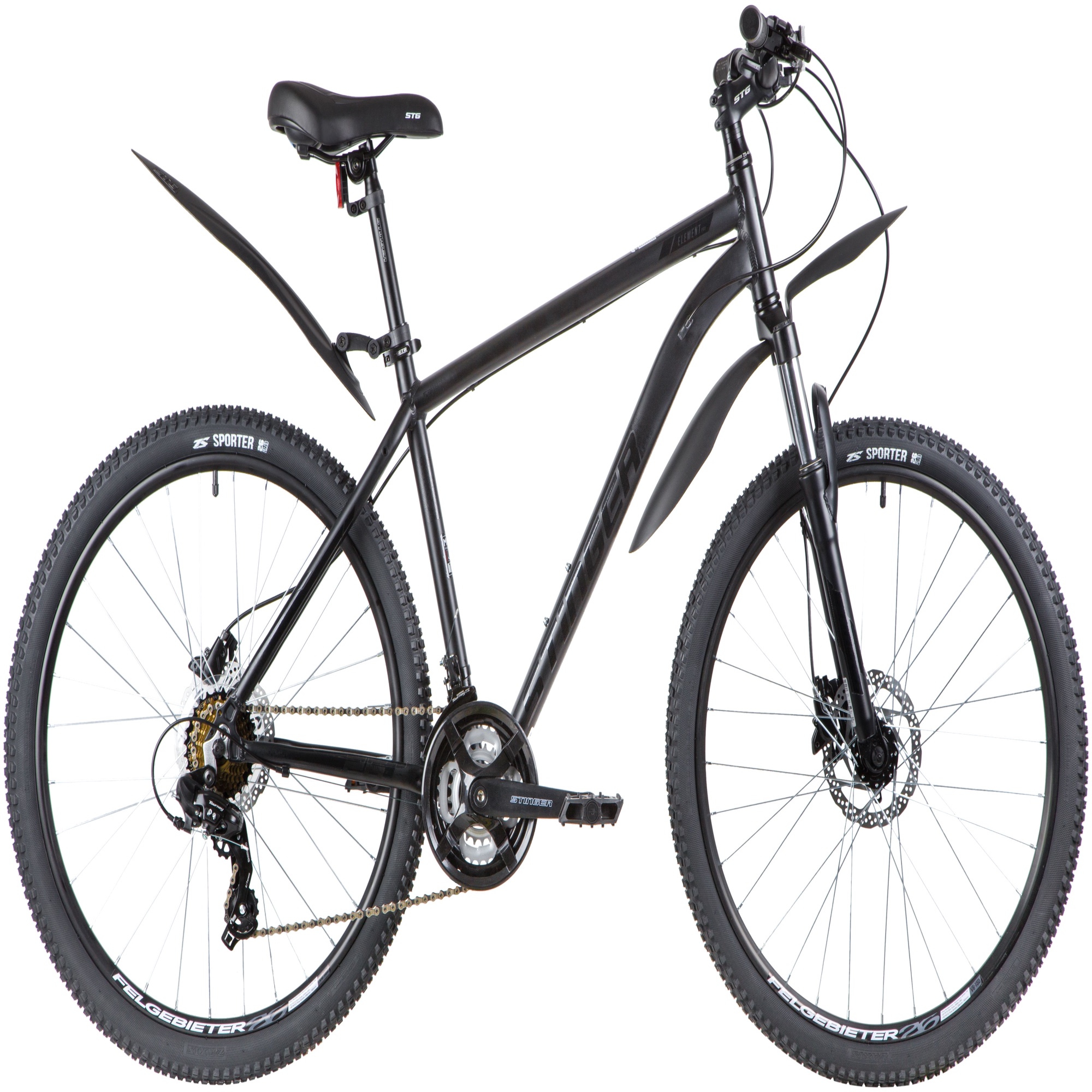 Velosipēds kalnu Stinger Element PRO, 26 ", 16" rāmis, melna - Ksenukai.lv