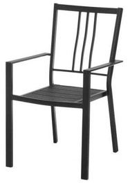Dārza krēsls 4Living Malaga, melna, 54 cm x 53 cm x 89 cm