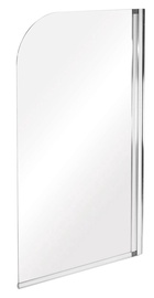 Vonios panelė Besco Ambition 1, 75 cm x 130 cm, skaidri/chromo