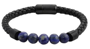 Käevõru Zippo Leather Bracelet With Charms, sinine/must