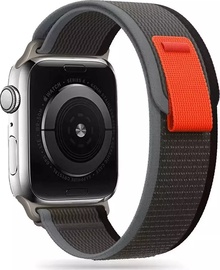 Ремешок 4kom.pl Strap for Apple Watch 4/5/6/7/8/SE (38/40/41 mm), черный/oранжевый