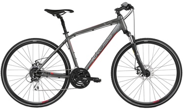 Велосипед кроссовый Kross Evado 4.0, 28 ″, L рама, красный/серый