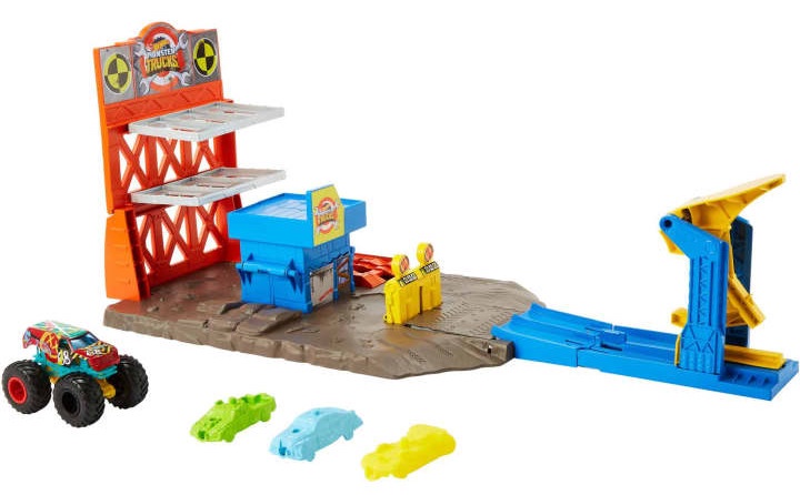 Komplekts Mattel Hot Wheels Monster Trucks Blast Station Playset