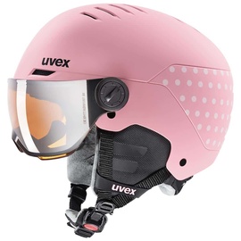 Лыжные шлемы Uvex Rocket Jr Visor, розовый, 51-55 см