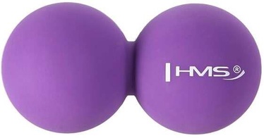 Masažinis kamuolys HMS Double Massage Ball BLC02, violetinis, 65 mm