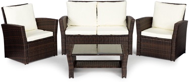 Комплект уличной мебели Garden Select Pivore, кремовый/коричневый, 4 места