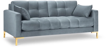 Dīvāns Micadoni Home Mamaia Velvet, gaiši zila, 152 x 92 cm x 75 cm