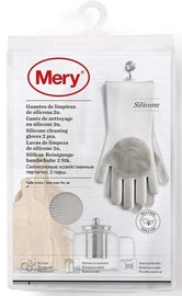 Cimdi pirkstaiņi Mery Silicone Cleaning Gloves, pieaugušajiem, silikons, pelēka, universāls, 2 gab.