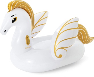 Надувной поплавок Bestway Luxury Pegasus, золотой/белый, 150 см x 231 см