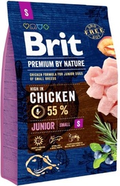 Sausā suņu barība Brit Premium By Nature Chicken, vistas gaļa, 3 kg