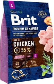 Сухой корм для собак Brit Premium By Nature Junior Small Chicken, курица, 3 кг