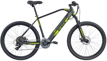 Электрический велосипед Esperia Xenon, 18" (45 cm), 27.5″, 250 Вт, 12.8 Ач, черный/желтый/серый