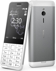 Мобильный телефон Nokia 230, серебристый, 16MB/16MB