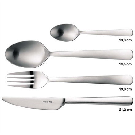 Комплект столовых приборов Fiskars FF, серебристый