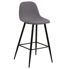Барный стул Wilma, черный/светло-серый, 46.6 см x 51 см x 90 см