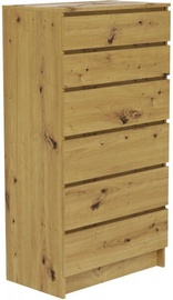 Комод Top E Shop Malwa M6 70 Artisan, коричневый, 40 x 70 см x 132 см