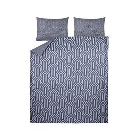 Комплект постельного белья Domoletti, синий/серый, 200x220 cm