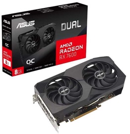 Vaizdo plokštė Asus AMD Radeon RX 7600 DUAL-RX7600-O8G, 8 GB, GDDR6