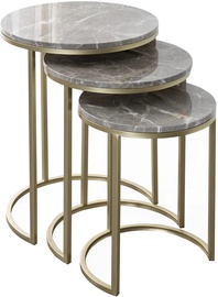 Kohvilaudade komplekt Kayoom Tria 125, hall, 36 - 45 cm x 40 cm x 50 - 65 cm