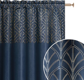 Nakts aizkari Room99 Bliss, tumši zila, 140 cm x 250 cm