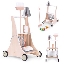 Komplekt rollimänguks, puhastuskomplekt, põrandamopp EcoToys, puidu