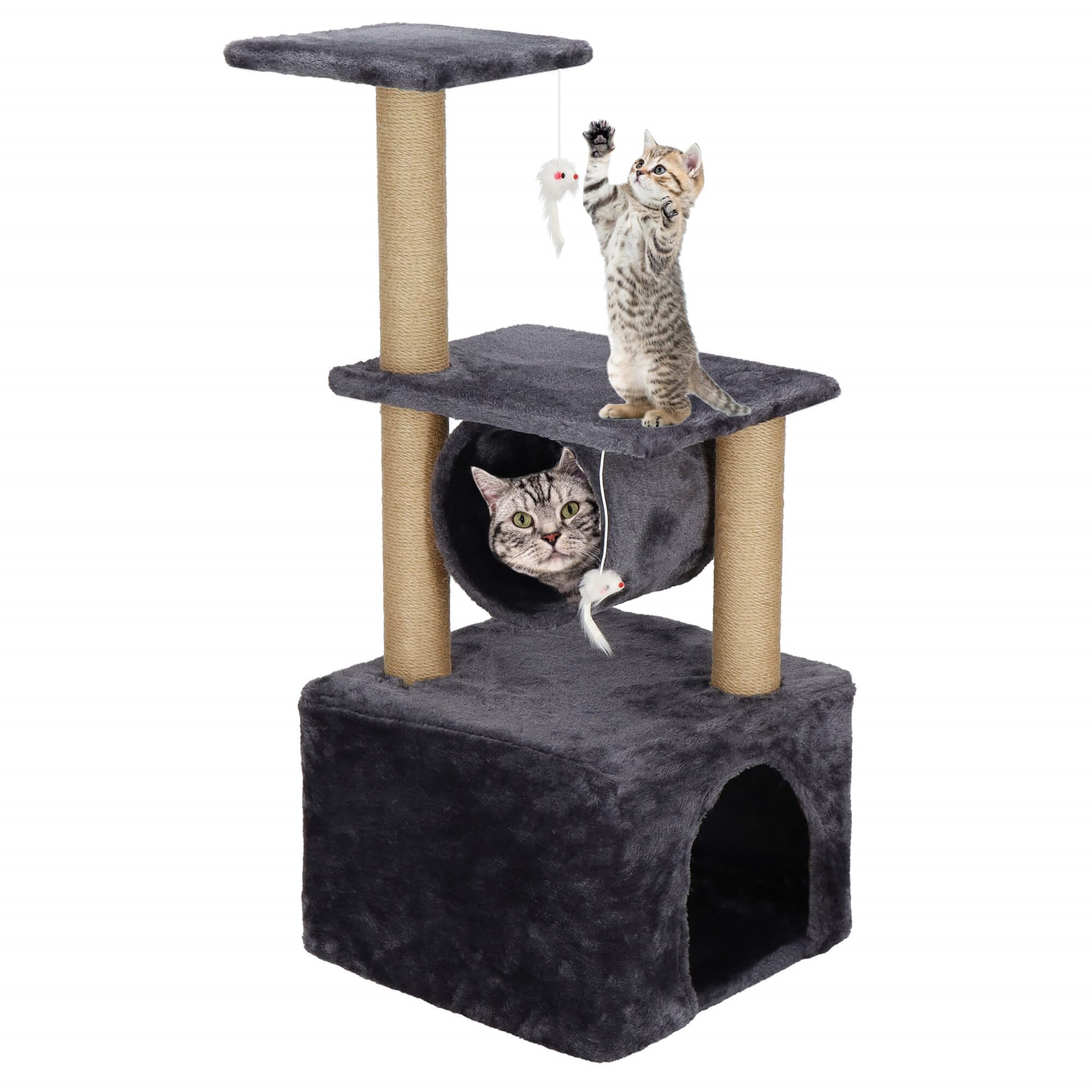 Когтеточка для кота Springos Multi-Level Cat House, 31 см x 31 см x 62 см -  K-rauta