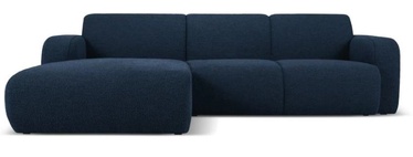 Stūra dīvāns Micadoni Home Molino Boucle, tumši zila, kreisais, 250 x 170 cm x 72 cm