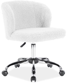Офисный стул Dolly, 44 x 53 x 71 - 81 см, белый/хромовый