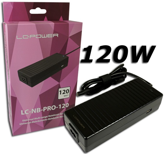 Lādētājs LC-Power LC-NB-PRO-120, 120 W, 110 - 240 V, 1.20 m