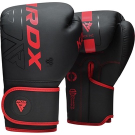 Боксерские перчатки RDX F6 Matte BGR-F6MR-14OZ, черный/красный, 14 oz