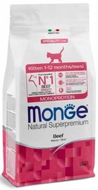 Сухой корм для кошек Monge Monoprotein Kitten Beef, говядина, 1.5 кг