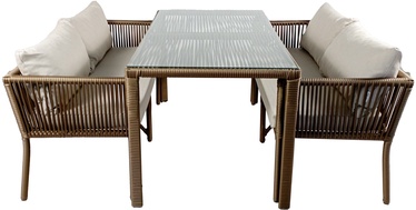 Комплект уличной мебели Floriane Garden Vera 4 134JML1214, темно коричневый, 1-4 места