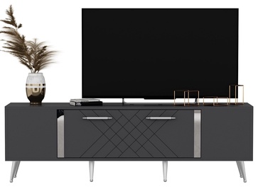 TV-laud Kalune Design Detas, hõbe/antratsiit, 150 cm x 35 cm x 48.2 cm