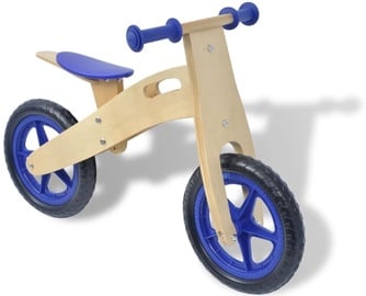 Līdzsvara velosipēds VLX Wood Balance Bike 80138, zila/brūna