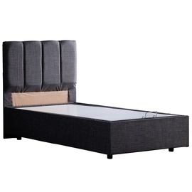 Кровать Kalune Design Defne, 100 x 200 cm, антрацитовый, с решеткой