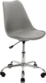 Офисный стул OTE Diego, 47.5 x 45 x 79 - 89 см, серый/хромовый